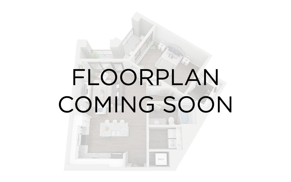 C1A - 3 bedroom floorplan layout with 2 bathrooms and 1372 square feet